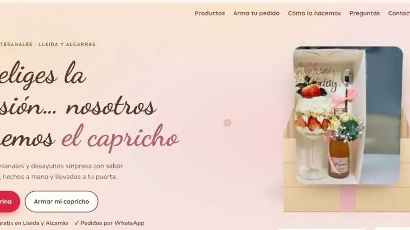 Portada de la web de Caprichitos
